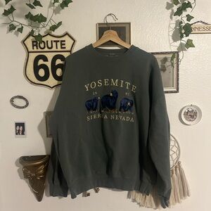 yosemite sage green sierra nevada brandy crewneck